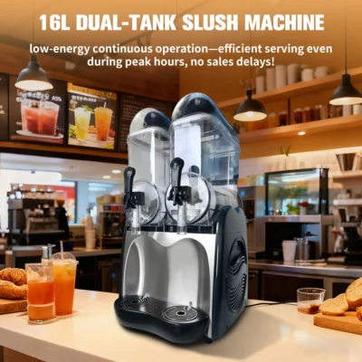 Best Commercial Slushy Machine - Expert 110V 860W Dual-Tank Apple-Shaped Frozen Drink Maker - Product image 19