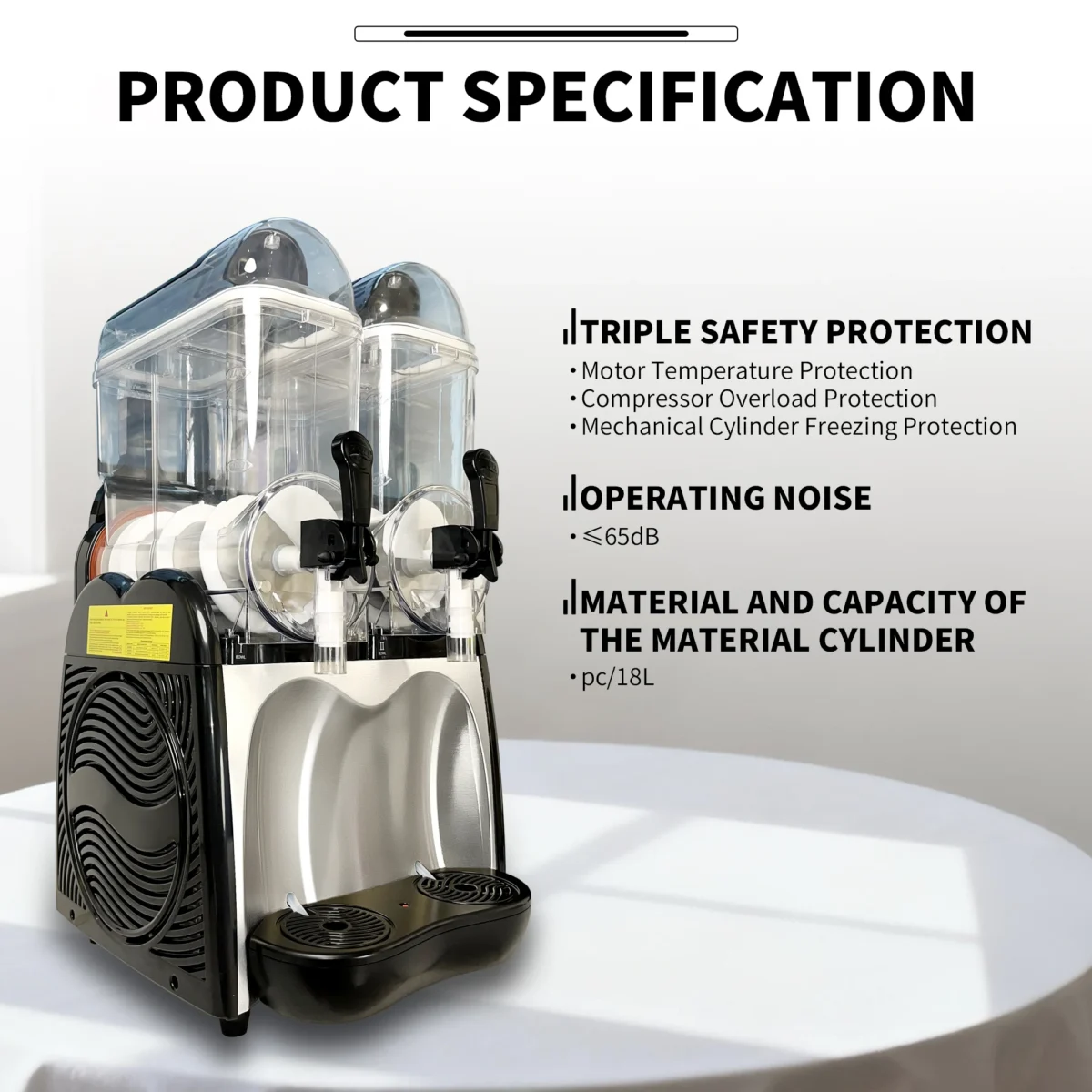 Best Commercial Slushy Machine - Expert 110V 860W Dual-Tank Apple-Shaped Frozen Drink Maker - Product image 24