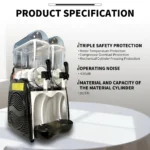 Best Commercial Slushy Machine - Expert 110V 860W Dual-Tank Apple-Shaped Frozen Drink Maker - Product image 24