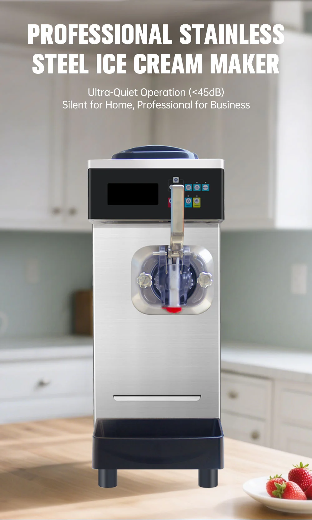 Smartool - Best Professional Ice Cream Maker - Premium Smartool SW26RJL-F 26L/H 1600W