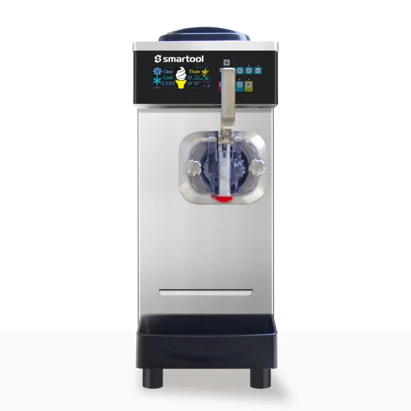 Smartool SW26RJL-F single head countertop soft serve machine, front view, for cafés and food trucks