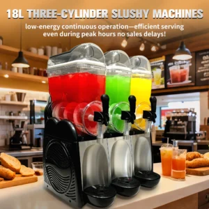 RL18-3 Commercial Three-Cylinder Slushy Machine – 1500W 49.5L Frozen Drink Maker - Product image 17
