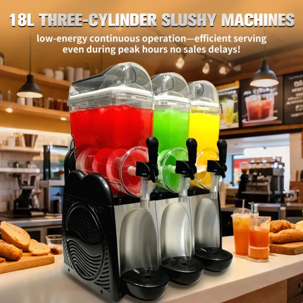 RL18-3 Commercial Three-Cylinder Slushy Machine – 1500W 49.5L Frozen Drink Maker - Product image 17