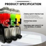 RL18-3 Commercial Three-Cylinder Slushy Machine – 1500W 49.5L Frozen Drink Maker - Product image 19