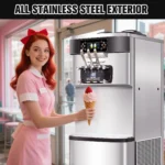 Vertical Stainless Steel Triple Head High Capacity Dual System Ice Cream Machine - Product image 6