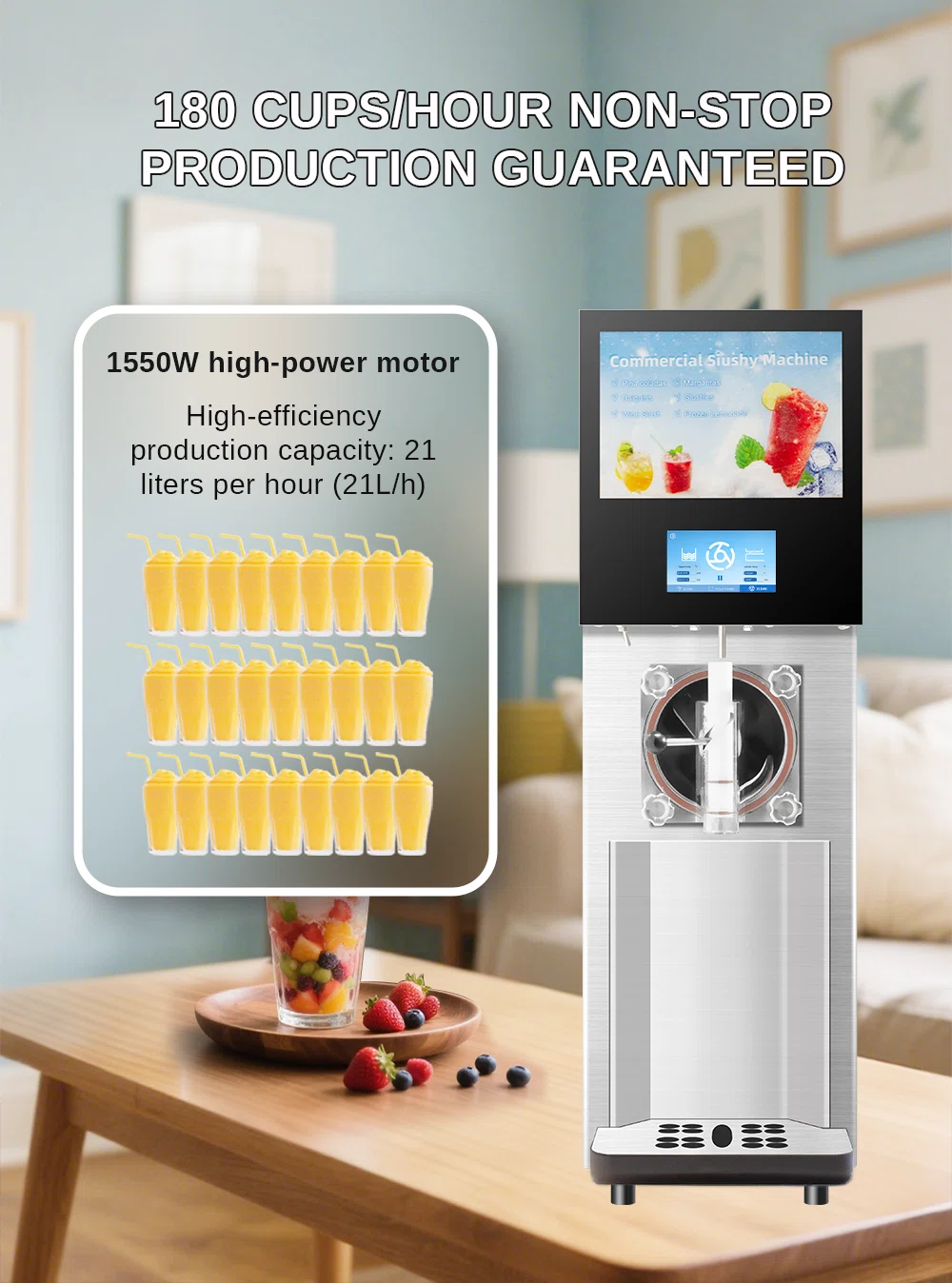 Smartool - Best Commercial Slushy Machine | Smartool XRF21 21L/H Single-Head Fully-Enclosed