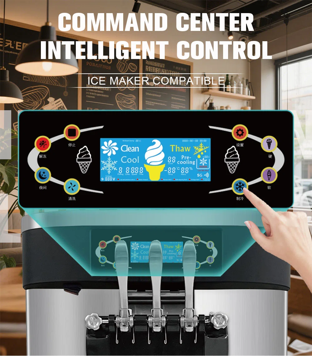 Smartool - Best Professional 42L/H 3800W Smartool BT742SRJL - Premium Three-Head Ice-Cream Maker