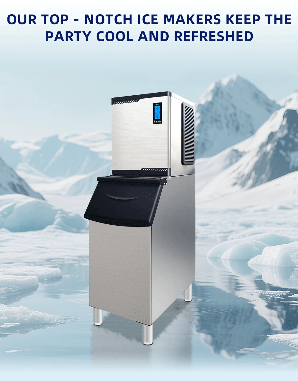 Smartool - Smartool Ice Maker - Split Head Model BF360, 360lbs/Day, 110V (Square Ice)