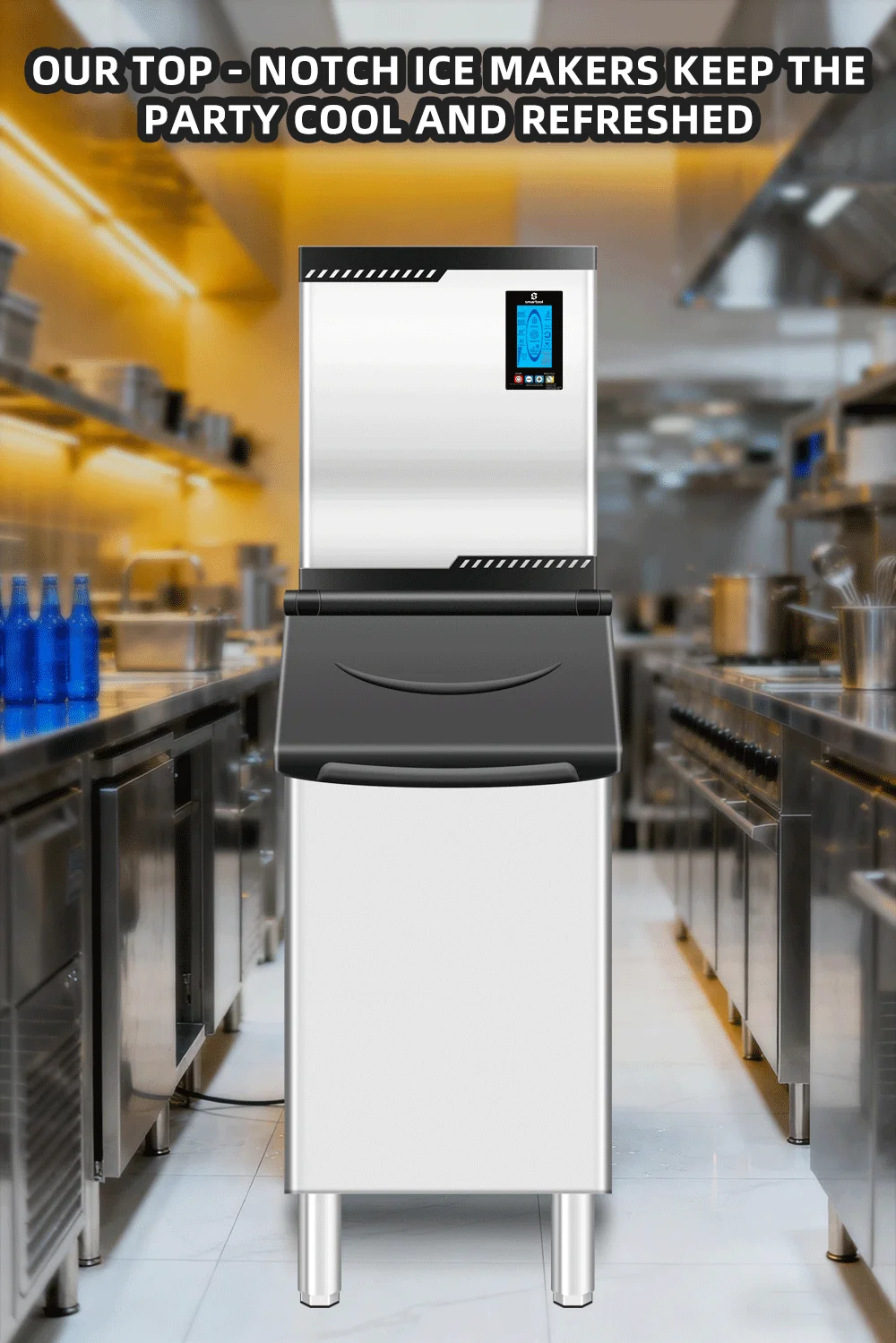 Smartool - Smartool BF500 Split Type Ice Maker - 500lbs/24H Commercial-Grade Square Ice Machine-BF500