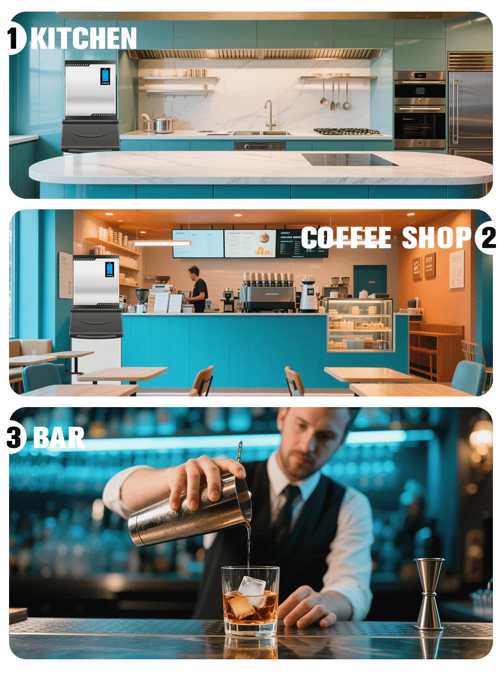 Smartool - Smartool Ice Maker - Split Head Model BF360, 360lbs/Day, 110V (Square Ice)