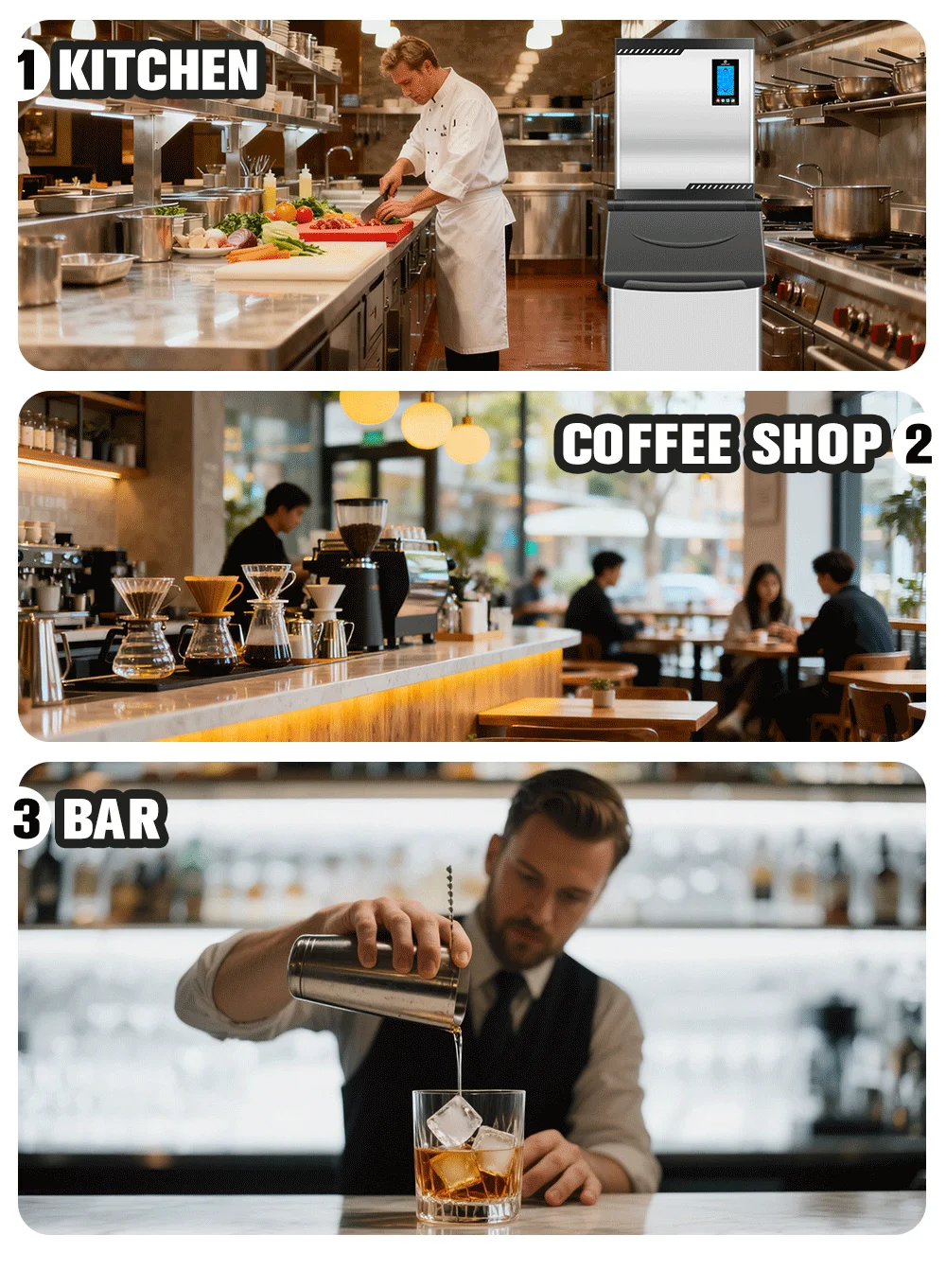 Smartool - Smartool BF500 Split Type Ice Maker - 500lbs/24H Commercial-Grade Square Ice Machine-BF500