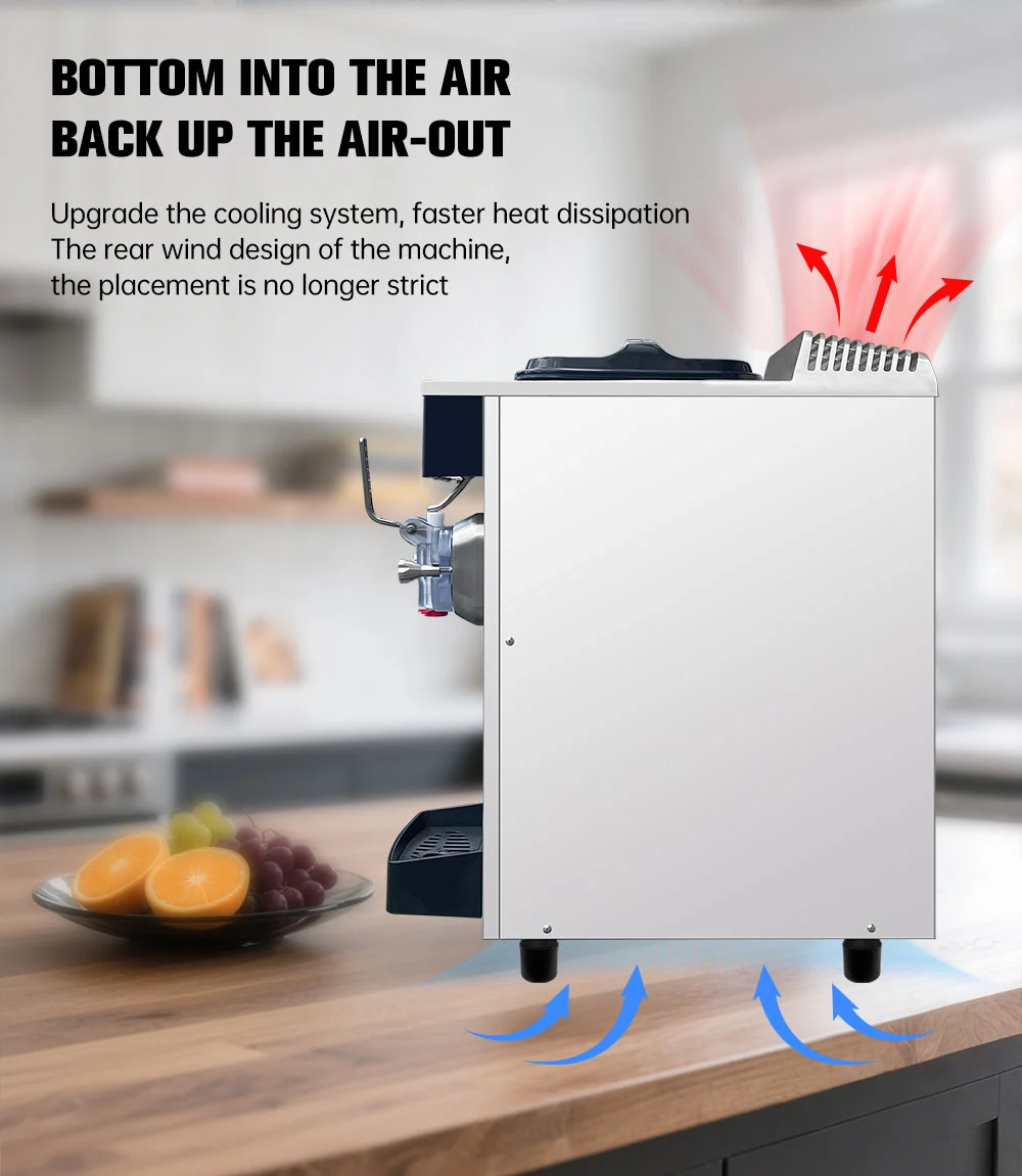 Smartool - Smartool Desktop Stainless Steel Single Head Silent Ice - Cream Machine - SW26RJL-F