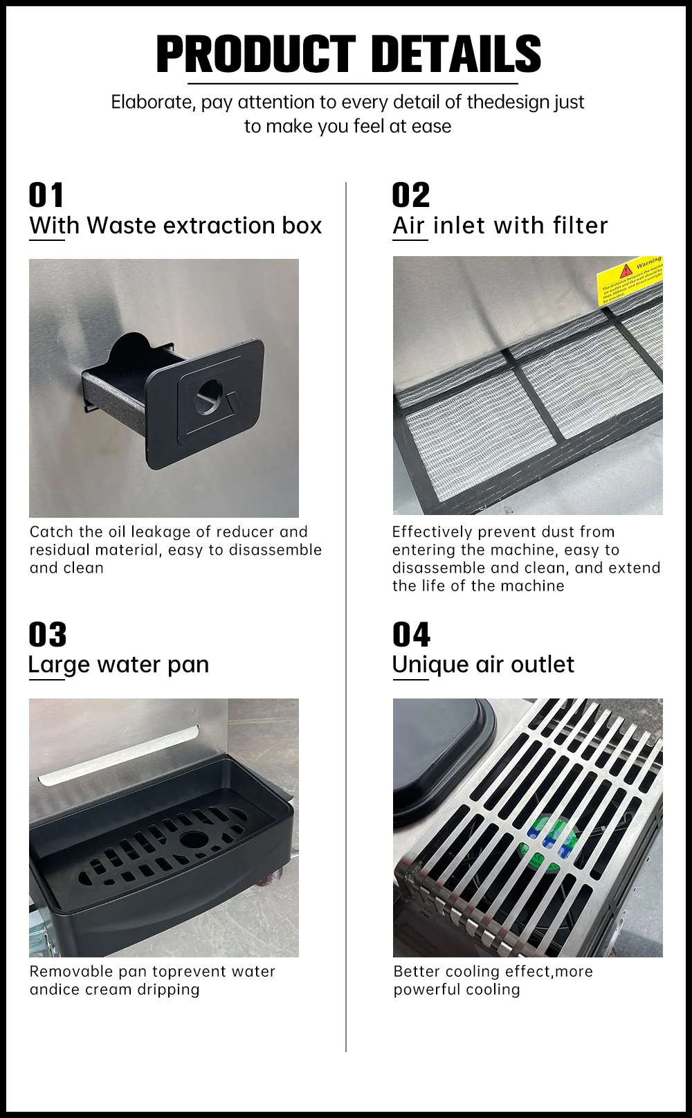 Smartool - Smartool Desktop Stainless Steel Single Head Silent Ice - Cream Machine - SW26RJL-F