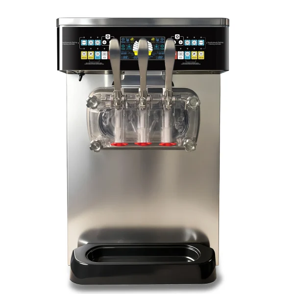 Smartool SW52REL-TF commercial soft serve machine, stainless steel front view, for ice cream parlors and cafés