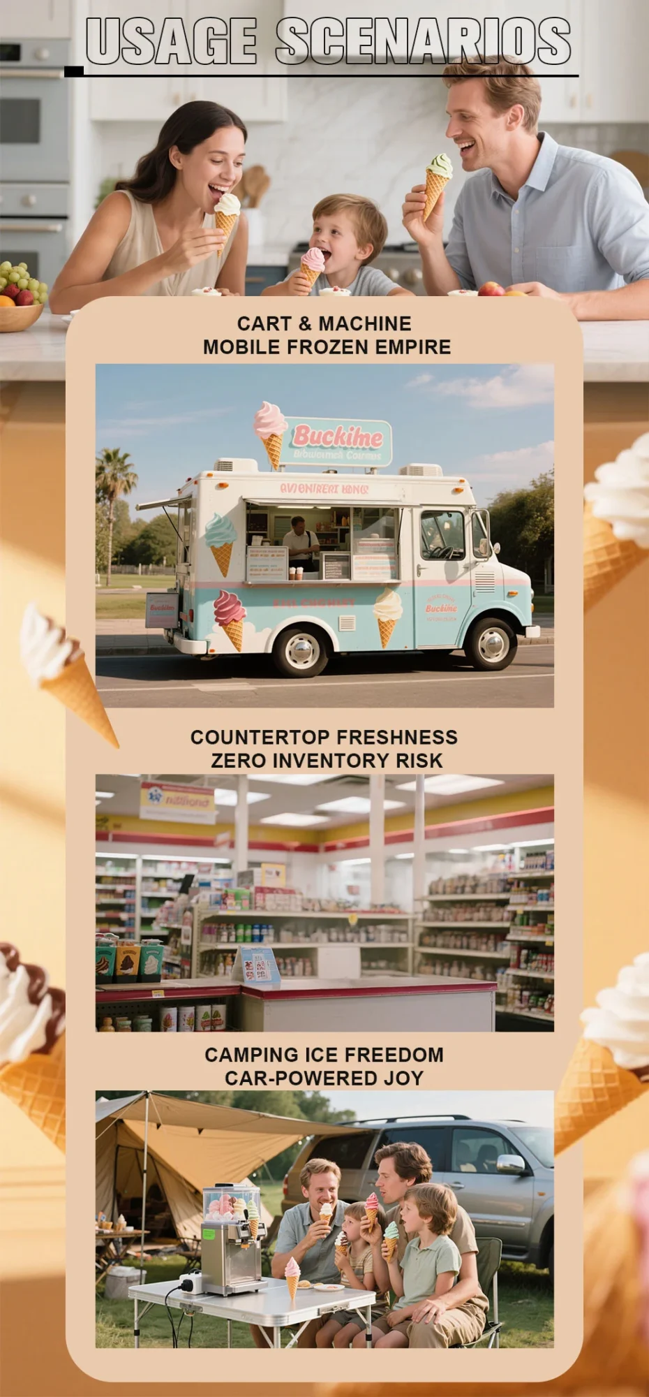 Smartool - Smartool Single Head Embraco Compressor Ice Cream Machine with 7-inch Capacitive Screen & One-Touch Cleaning-GT18RELW