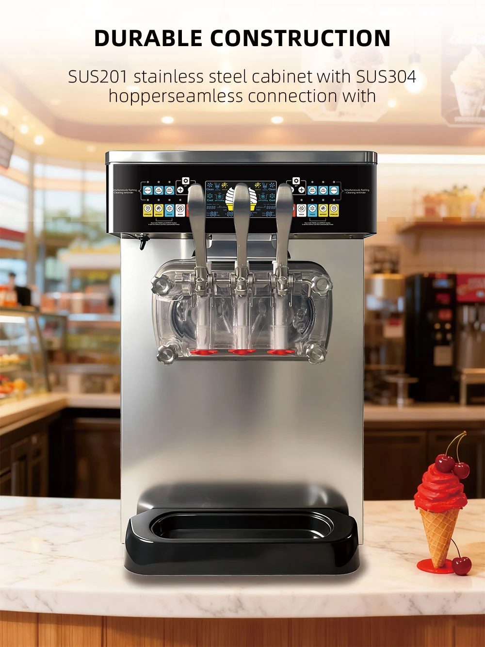Smartool Commercial Soft Serve Ice Cream Machine - SW52REL-TF 1 Smartool - Smartool Commercial Soft Serve Ice Cream Machine - SW52REL-TF
