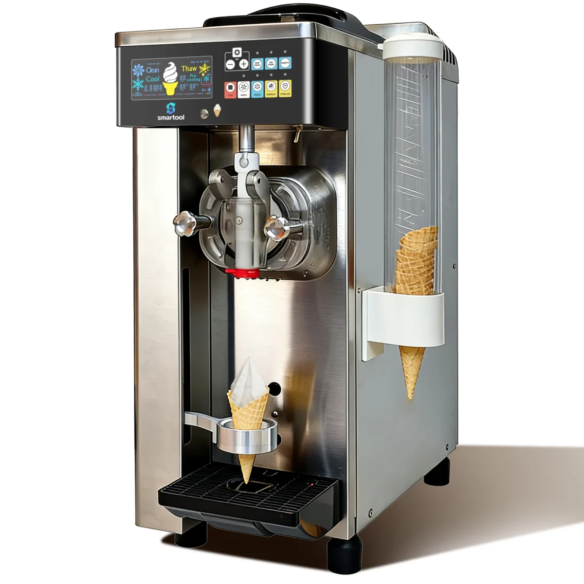 Smartool SW26-BA Semi-Automatic Ice Cream Machine - 20-26L/H Commercial Grade Ice Cream Maker - Image 2