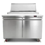 Smartool TSP47FC-2 Commercial Refrigerated Sandwich/Salad Prep Table - 15 Cu Ft 6-Tray Stainless Steel - Image 3