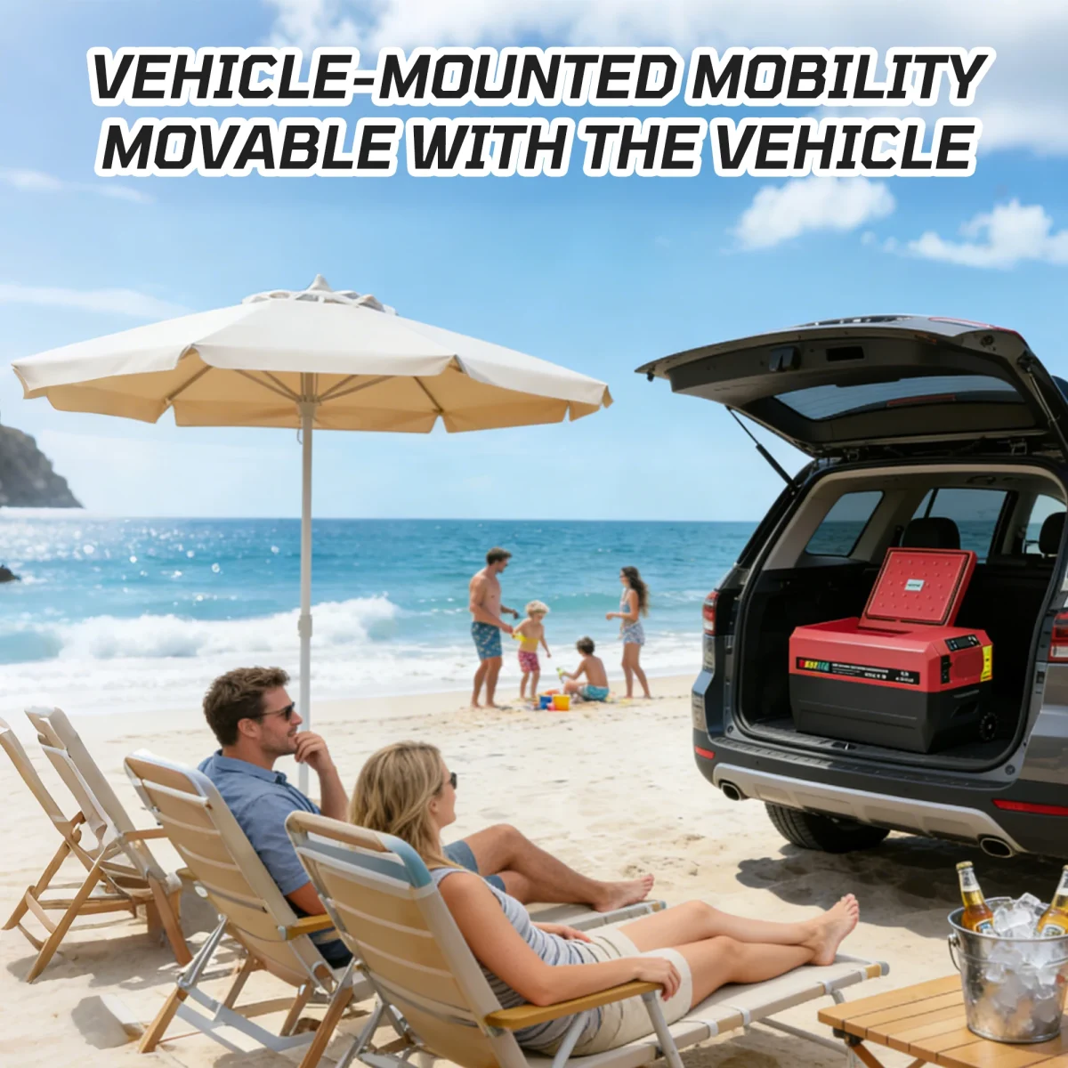 Smartool 32-Quart Portable Car Camping Refrigerator - 0.8 kWh Energy Storage Refrigerator - Image 6