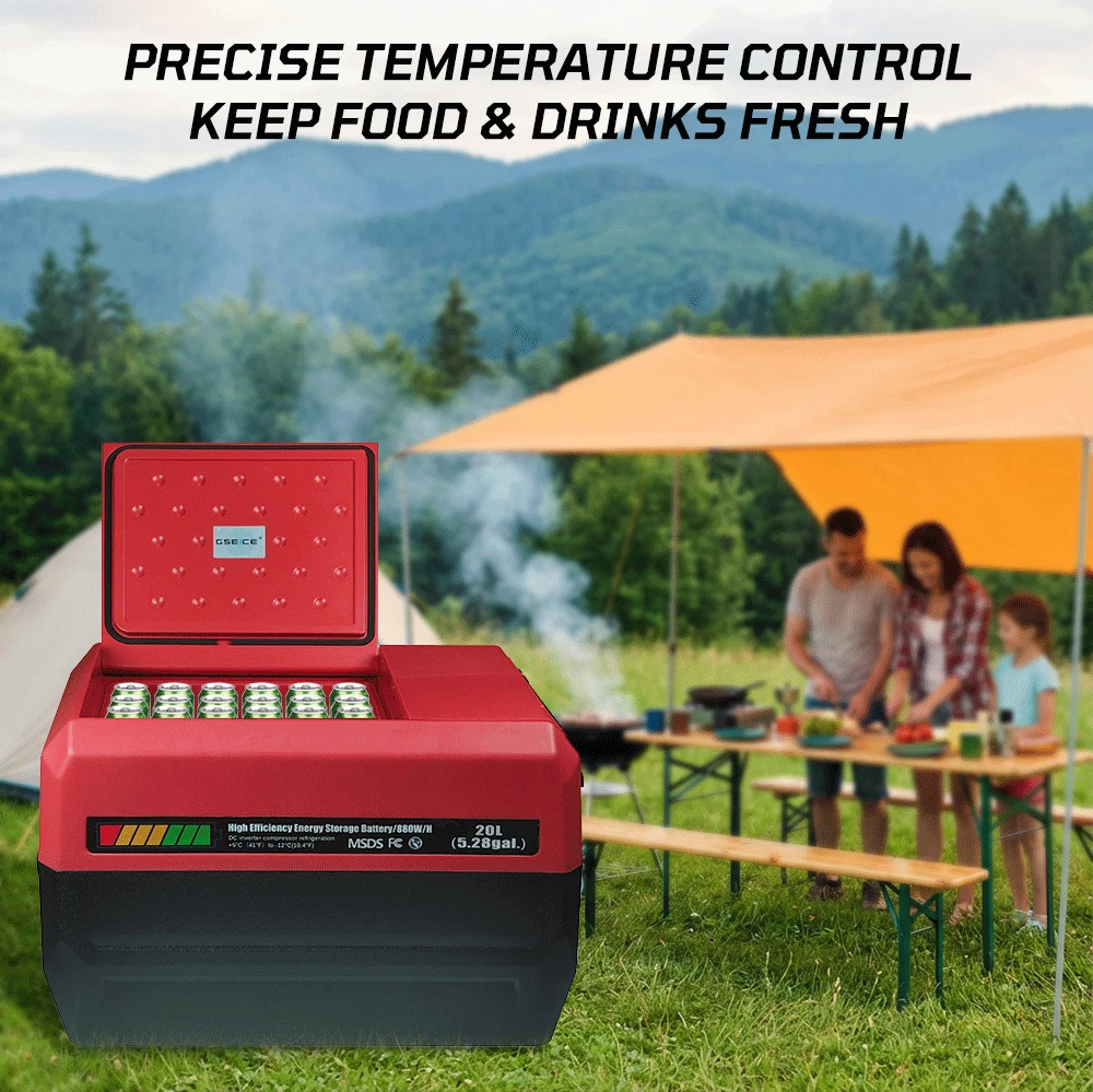 Smartool - Smartool 32-Quart Portable Car Camping Refrigerator - 0.8 kWh Energy Storage Refrigerator