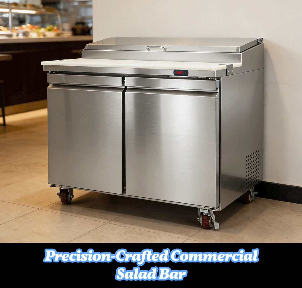 Commercial Refrigerated Sandwich Prep Table with 6 Trays
