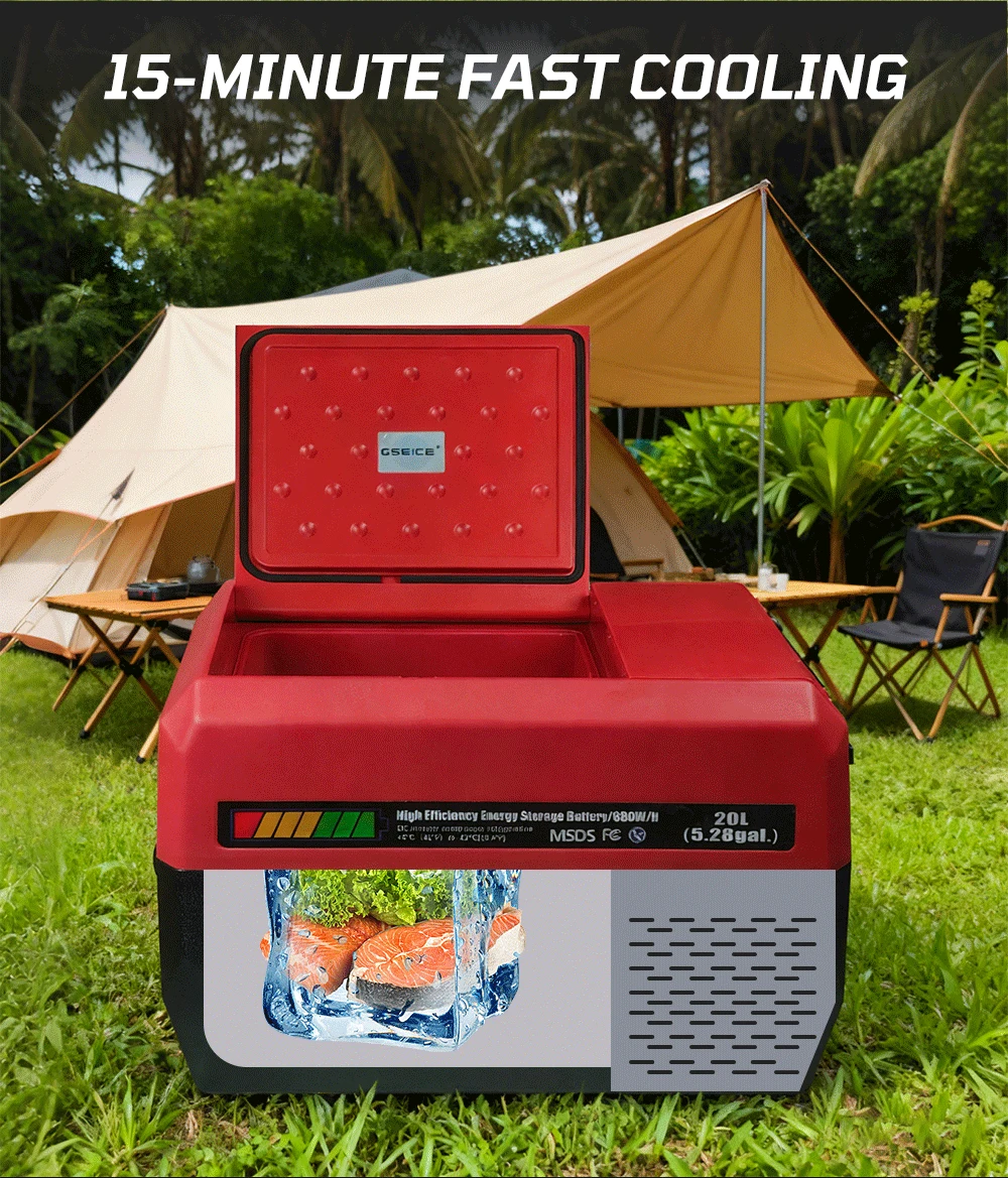 Smartool - Smartool 32-Quart Portable Car Camping Refrigerator - 0.8 kWh Energy Storage Refrigerator