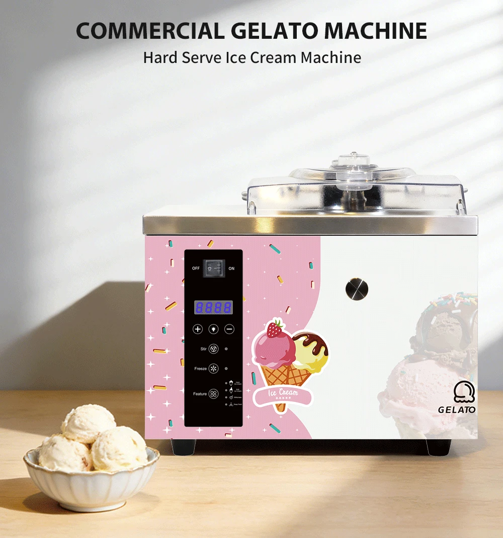 Smartool - Smartool Multifunctional Commercial Ice Cream Machine (With Disinfection System) - Hard & Soft Ice Cream Maker